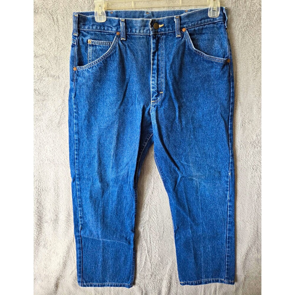 Vintage 70's 80's Lee Riders Men's Jeans 34x27 Bootcut Medium Wash USA Made